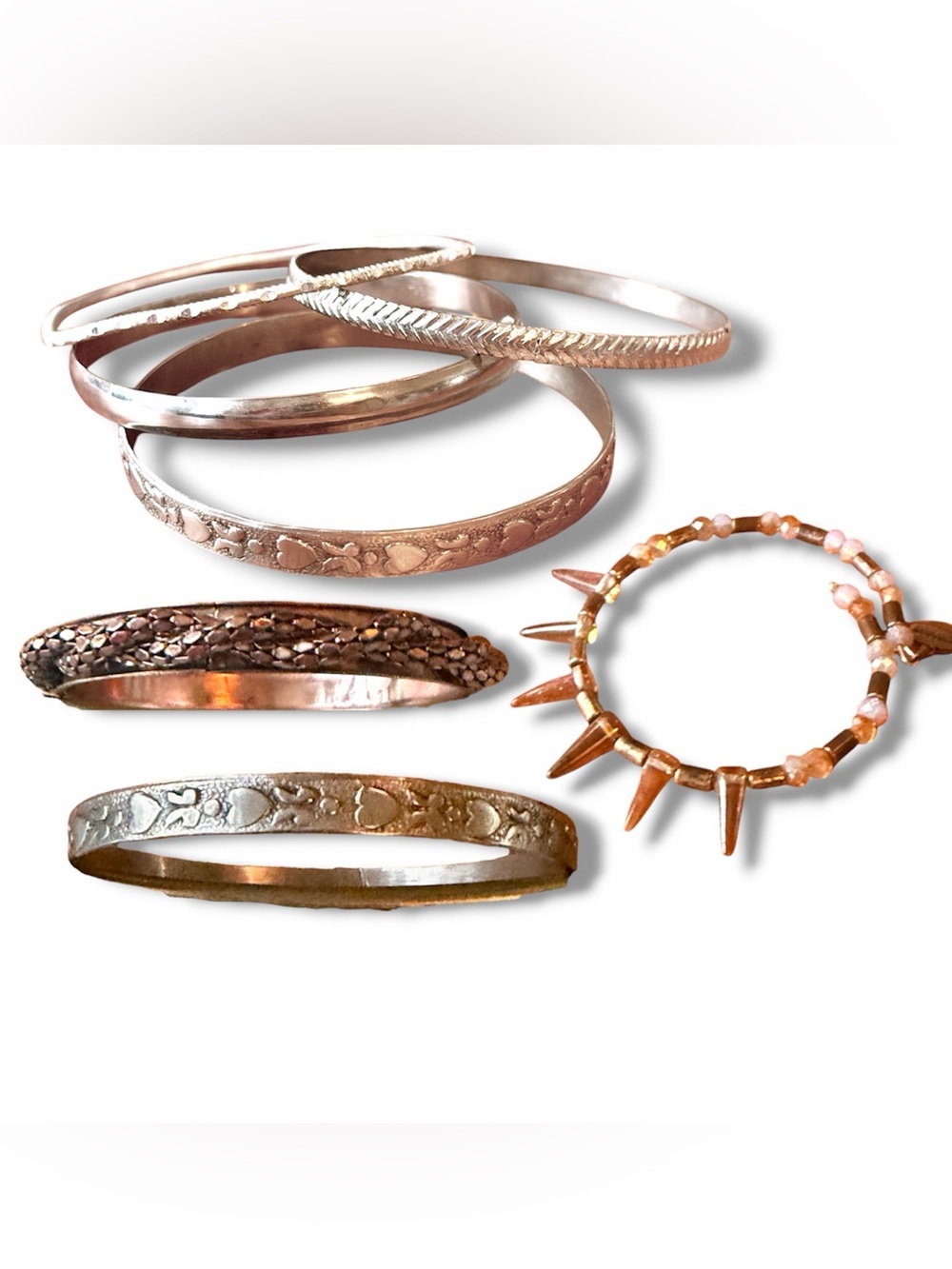 11 Piece assorted set of bracelets, bangles, stretchy beaded fun bracelets!